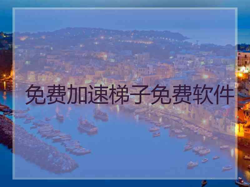 免费加速梯子免费软件
