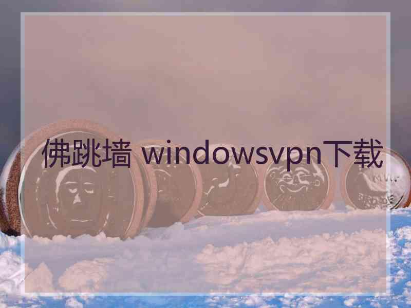 佛跳墙 windowsvpn下载