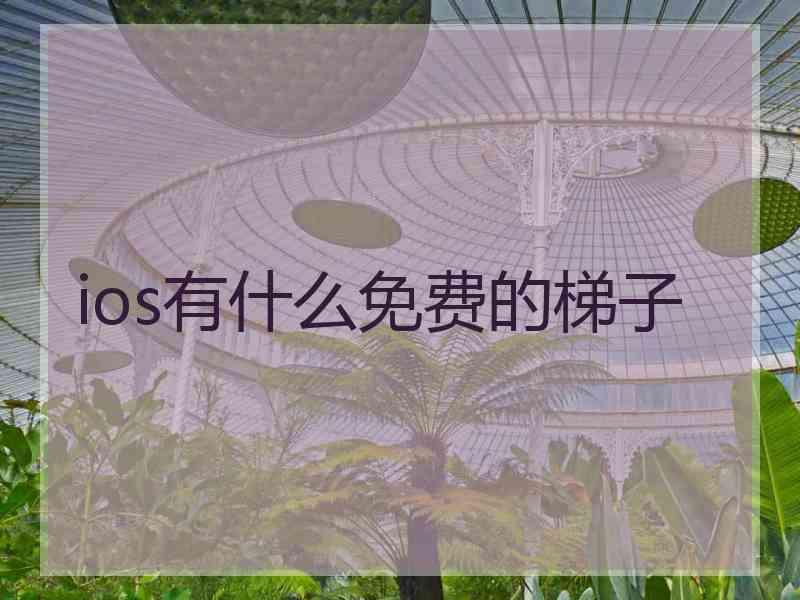 ios有什么免费的梯子