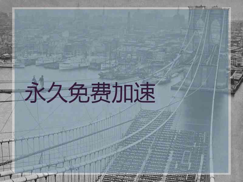 永久免费加速