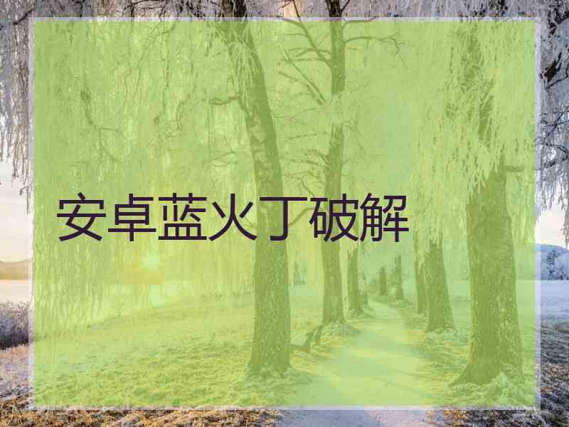 安卓蓝火丁破解
