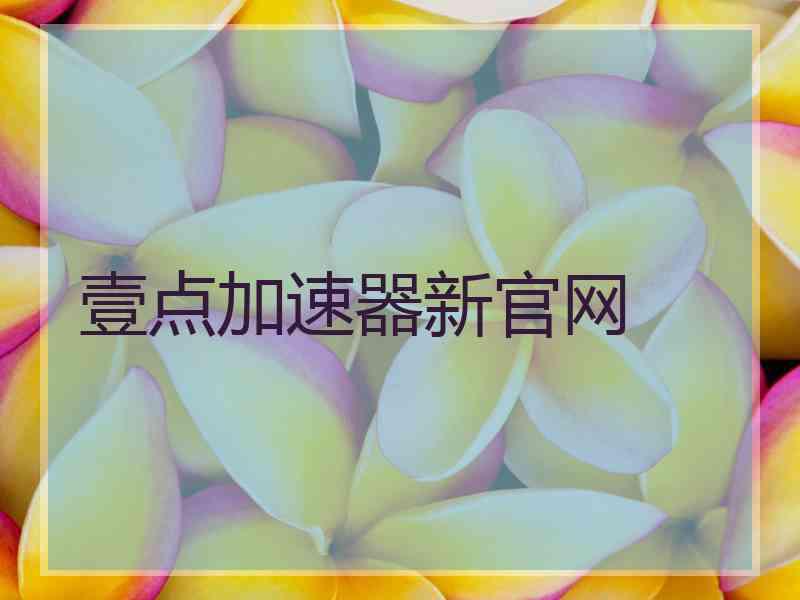 壹点加速器新官网