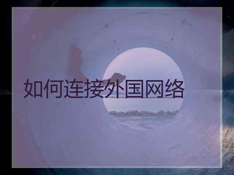 如何连接外国网络