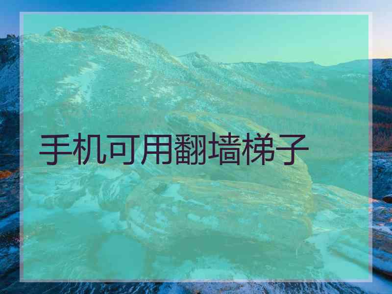 手机可用翻墙梯子