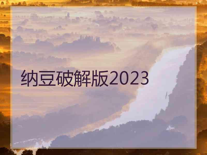 纳豆破解版2023
