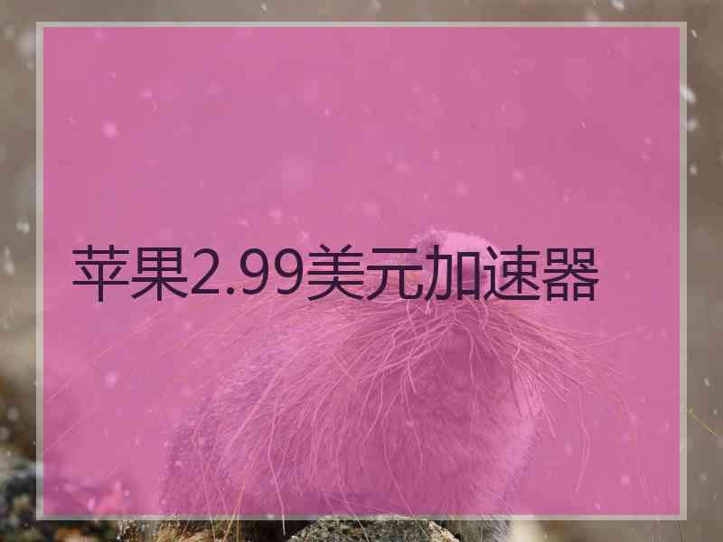 苹果2.99美元加速器