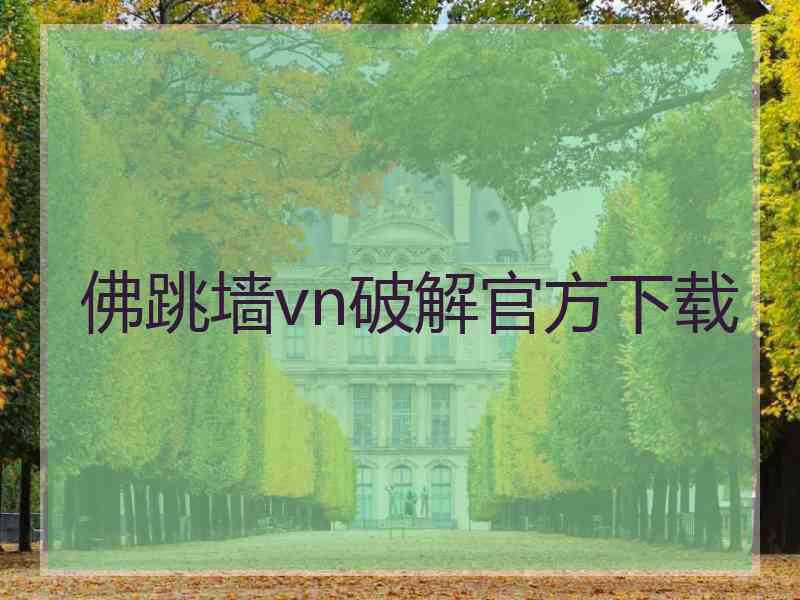 佛跳墙vn破解官方下载
