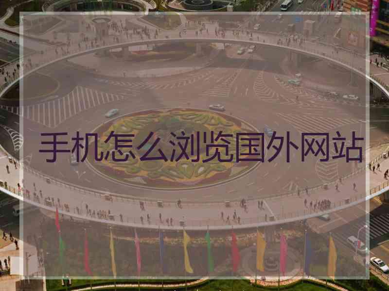 手机怎么浏览国外网站