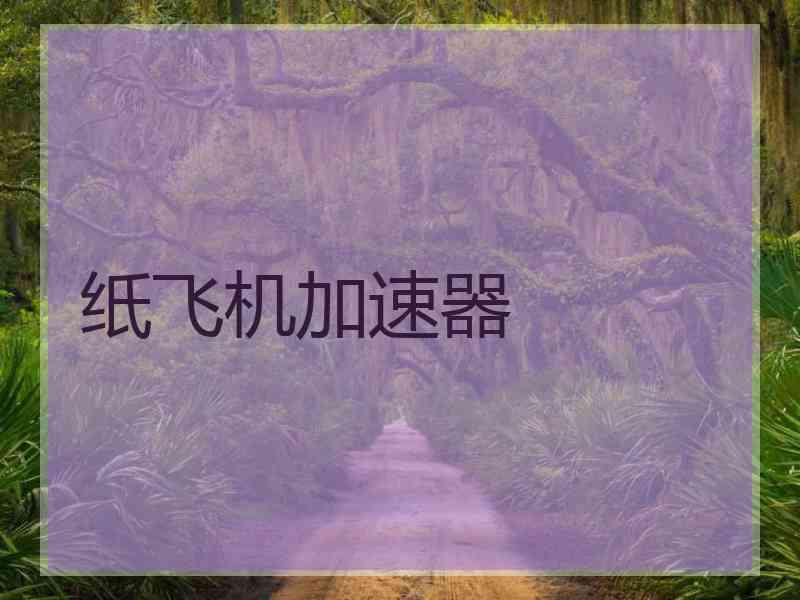 纸飞机加速器