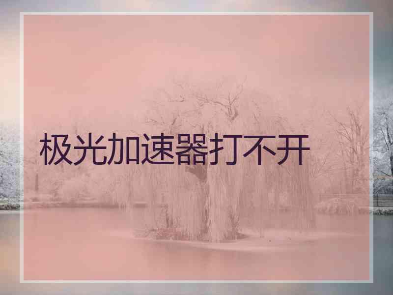 极光加速器打不开
