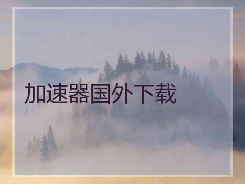 加速器国外下载