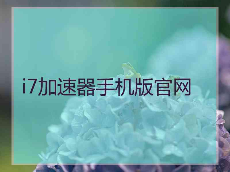 i7加速器手机版官网