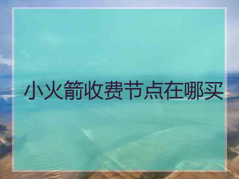 小火箭收费节点在哪买