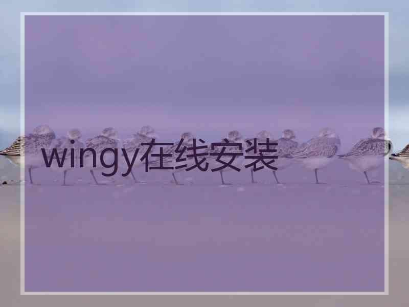 wingy在线安装