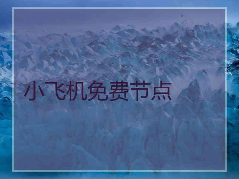 小飞机免费节点