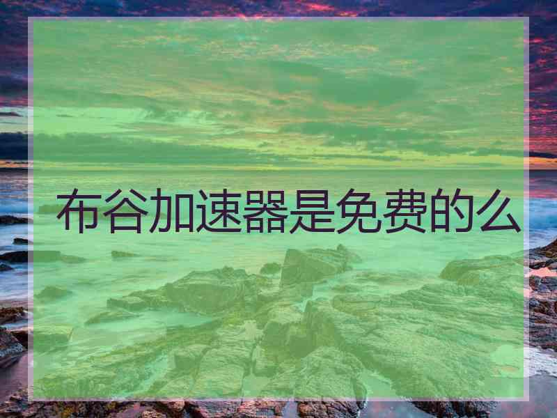 布谷加速器是免费的么