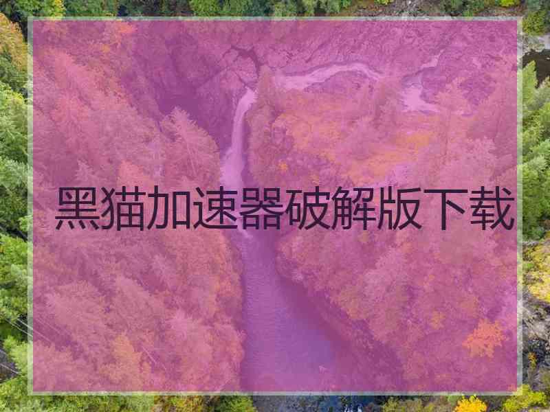黑猫加速器破解版下载
