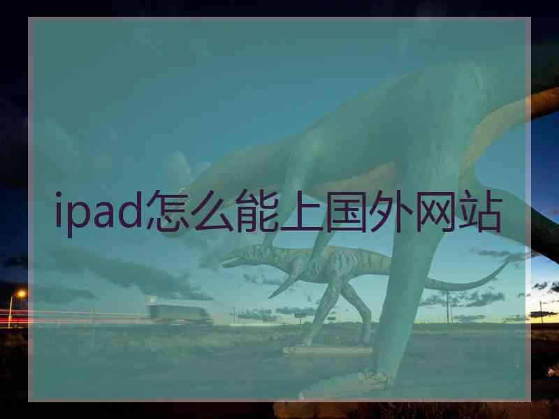 ipad怎么能上国外网站
